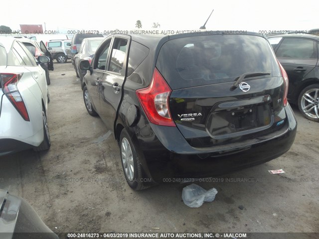 3N1CE2CP2EL405597 - 2014 NISSAN VERSA NOTE S/S PLUS/SV/SL BLACK photo 3