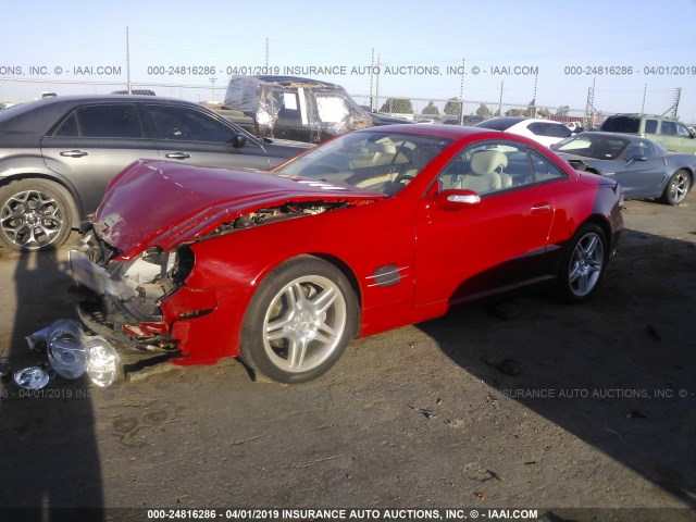 WDBSK71F27F129720 - 2007 MERCEDES-BENZ SL 550 RED photo 2