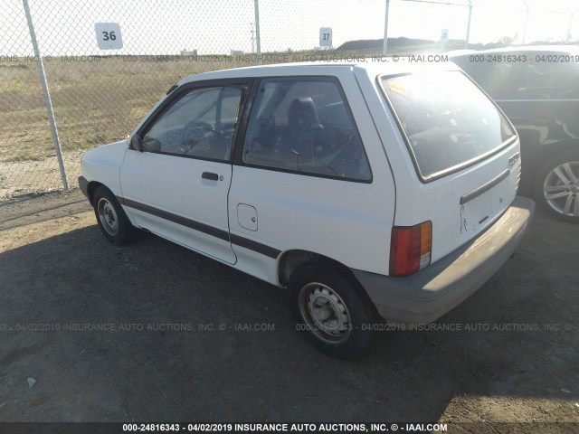 KNJPT06H3L6105598 - 1990 FORD FESTIVA L PLUS WHITE photo 3