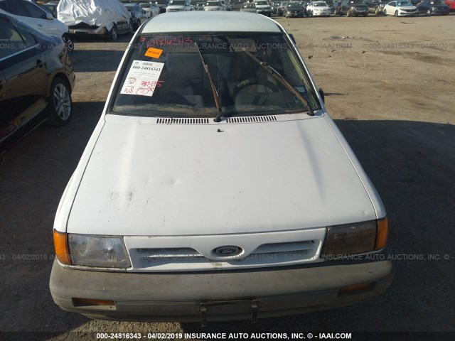 KNJPT06H3L6105598 - 1990 FORD FESTIVA L PLUS WHITE photo 6