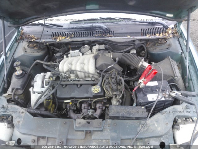 1FALP52UXVG301515 - 1997 FORD TAURUS GL GREEN photo 10