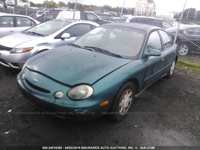 1FALP52UXVG301515 - 1997 FORD TAURUS GL GREEN photo 2