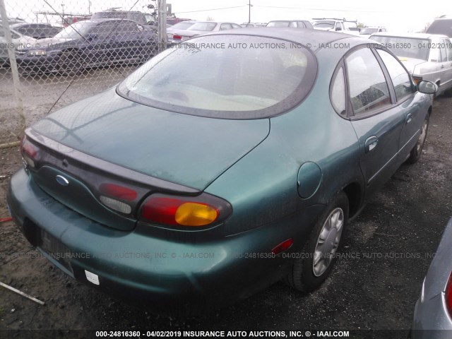 1FALP52UXVG301515 - 1997 FORD TAURUS GL GREEN photo 4