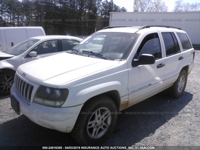 1J4GW48N84C230100 - 2004 JEEP GRAND CHEROKEE LAREDO/COLUMBIA/FREEDOM WHITE photo 2