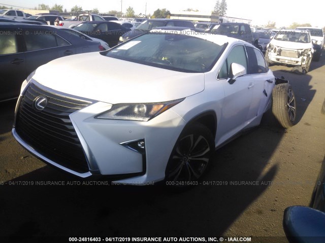 2T2BZMCA7JC148594 - 2018 LEXUS RX 350/BASE/F SPORT WHITE photo 2