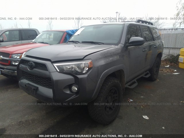 JTEBU5JR7G5406258 - 2016 TOYOTA 4RUNNER SR5 PREM/LTDL/TRAIL/TRD GRAY photo 2