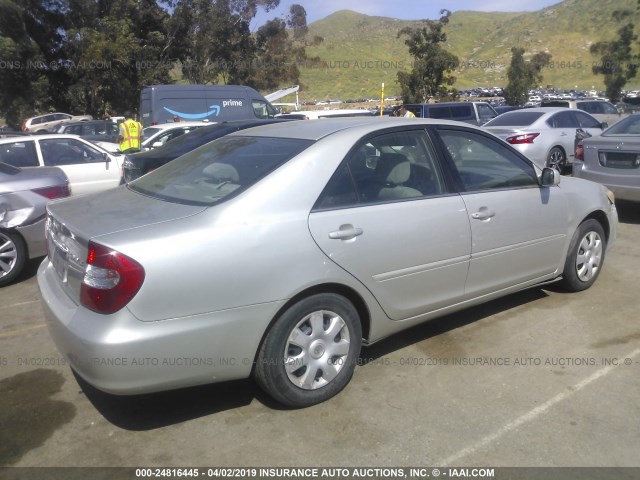 4T1BE32K13U126757 - 2003 TOYOTA CAMRY LE/XLE/SE SILVER photo 4