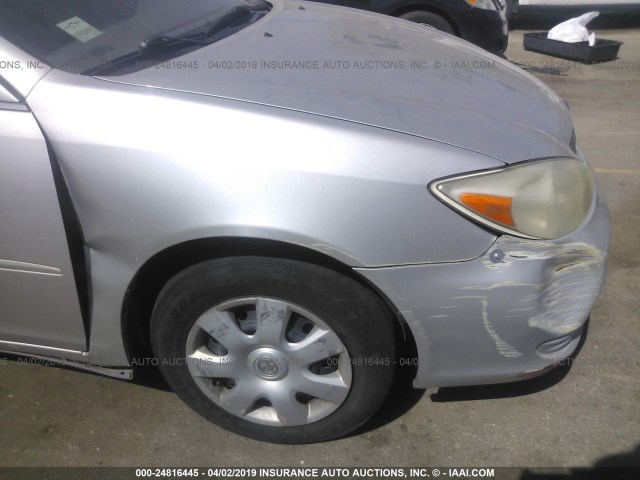 4T1BE32K13U126757 - 2003 TOYOTA CAMRY LE/XLE/SE SILVER photo 6