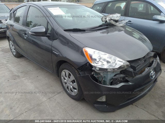 JTDKDTB34D1043214 - 2013 TOYOTA PRIUS C GRAY photo 1