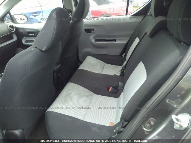 JTDKDTB34D1043214 - 2013 TOYOTA PRIUS C GRAY photo 8