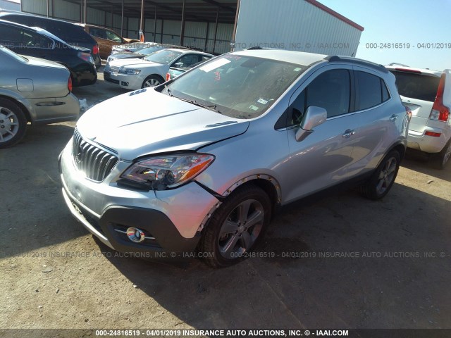 KL4CJBSB5DB061742 - 2013 BUICK ENCORE CONVENIENCE SILVER photo 2