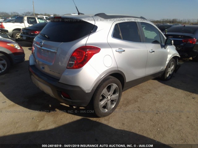 KL4CJBSB5DB061742 - 2013 BUICK ENCORE CONVENIENCE SILVER photo 4