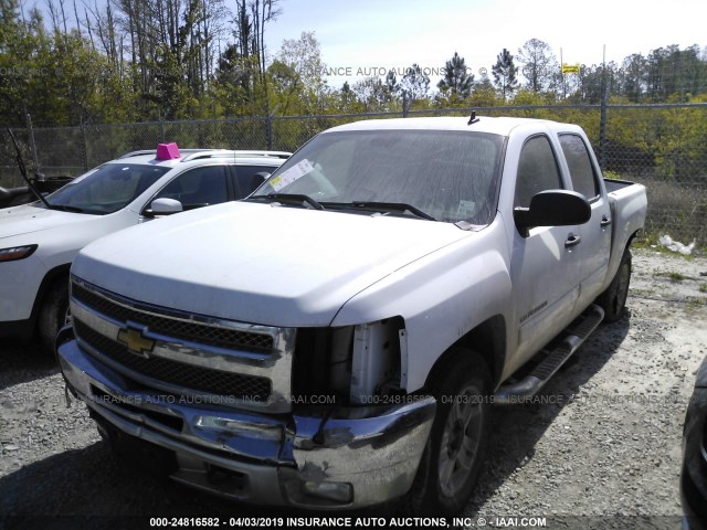 3GCPKSE74DG142606 - 2013 CHEVROLET SILVERADO K1500 LT WHITE photo 2