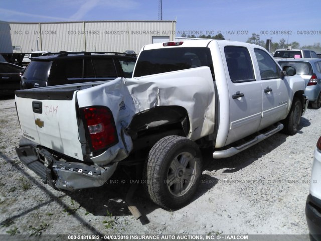 3GCPKSE74DG142606 - 2013 CHEVROLET SILVERADO K1500 LT WHITE photo 4