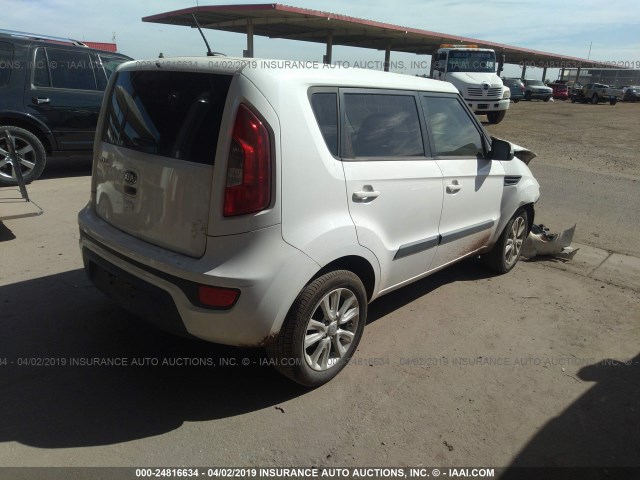 KNDJT2A68D7512953 - 2013 KIA SOUL +/!/SPORT WHITE photo 4