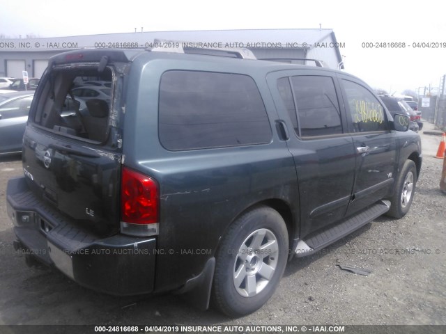 5N1AA08A15N708729 - 2005 NISSAN ARMADA SE/LE GREEN photo 4