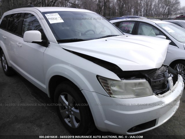 3D4PG5FV1AT147770 - 2010 DODGE JOURNEY SXT WHITE photo 1