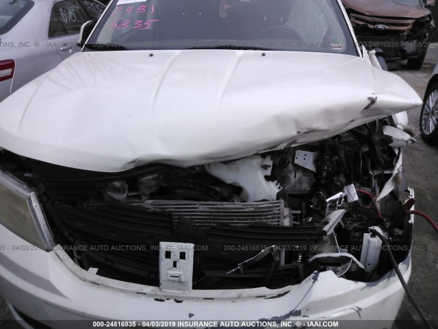 3D4PG5FV1AT147770 - 2010 DODGE JOURNEY SXT WHITE photo 10