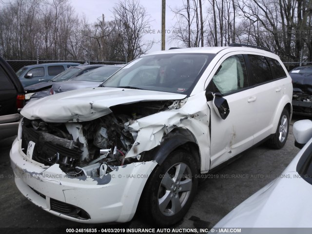 3D4PG5FV1AT147770 - 2010 DODGE JOURNEY SXT WHITE photo 2