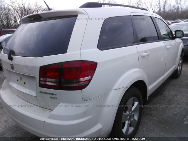 3D4PG5FV1AT147770 - 2010 DODGE JOURNEY SXT WHITE photo 4