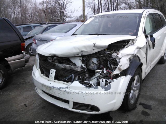 3D4PG5FV1AT147770 - 2010 DODGE JOURNEY SXT WHITE photo 6