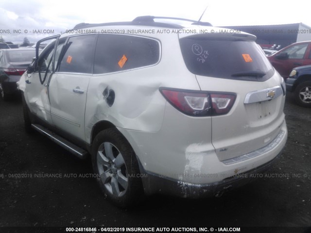 1GNKVJKD5EJ112009 - 2014 CHEVROLET TRAVERSE LTZ WHITE photo 3