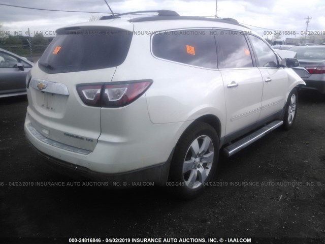 1GNKVJKD5EJ112009 - 2014 CHEVROLET TRAVERSE LTZ WHITE photo 4