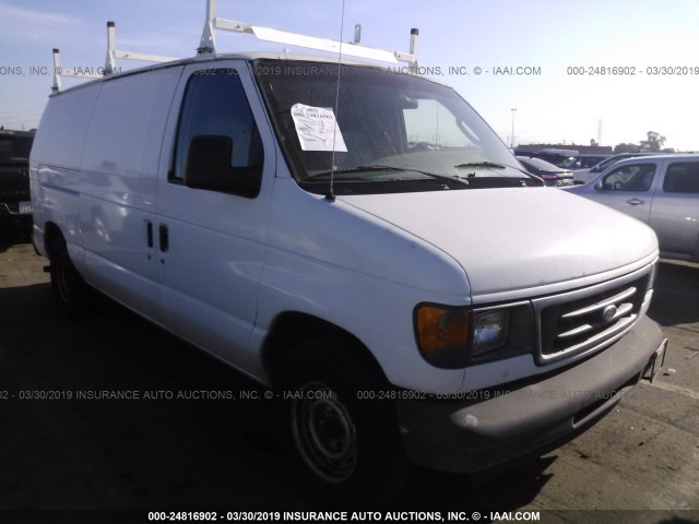 1FTRE14253HA75504 - 2003 FORD ECONOLINE E150 VAN WHITE photo 1