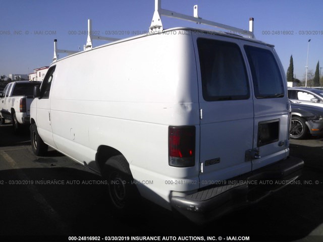 1FTRE14253HA75504 - 2003 FORD ECONOLINE E150 VAN WHITE photo 3