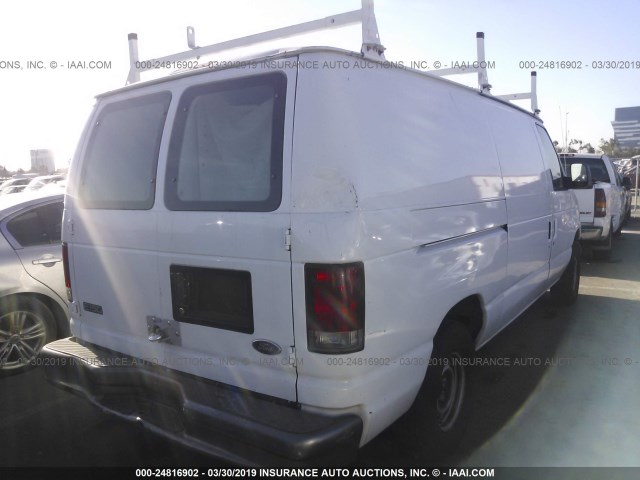 1FTRE14253HA75504 - 2003 FORD ECONOLINE E150 VAN WHITE photo 4