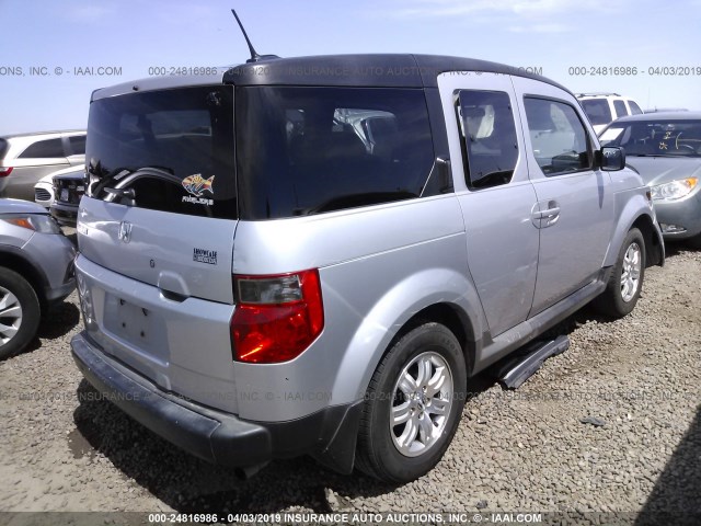 5J6YH27788L007793 - 2008 HONDA ELEMENT EX SILVER photo 4