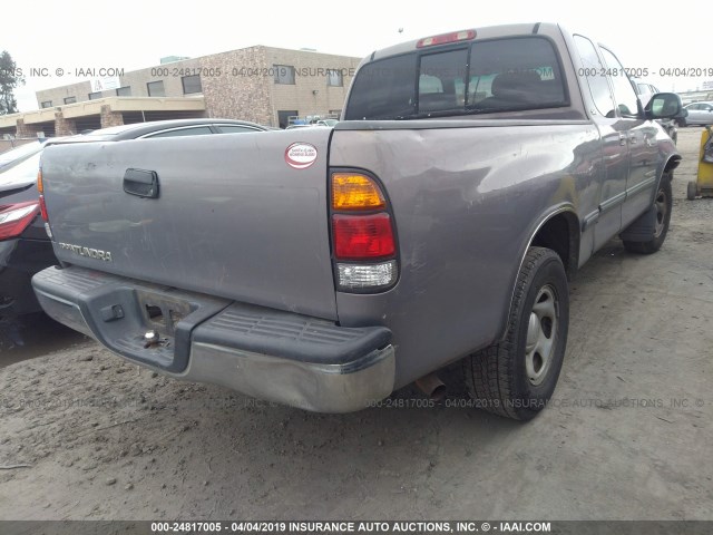 5TBRN34152S252820 - 2002 TOYOTA TUNDRA ACCESS CAB SR5 GRAY photo 4