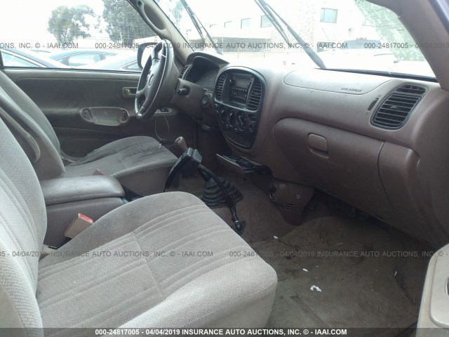 5TBRN34152S252820 - 2002 TOYOTA TUNDRA ACCESS CAB SR5 GRAY photo 5