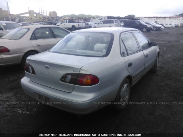 1NXBR12E4XZ275804 - 1999 TOYOTA COROLLA VE/CE/LE SILVER photo 4