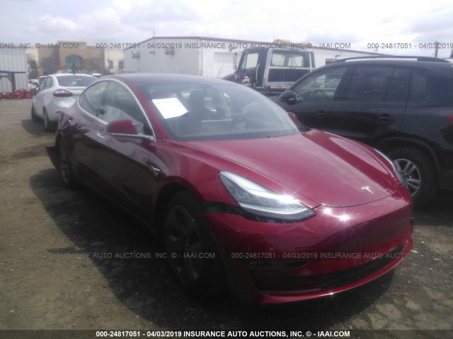 5YJ3E1EB0JF145976 - 2018 TESLA MODEL 3 RED photo 1