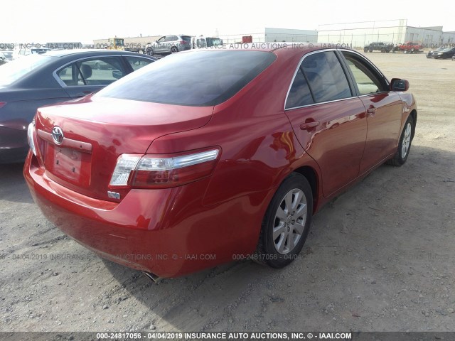 4T1BB46K17U004270 - 2007 TOYOTA CAMRY NEW GENERAT HYBRID RED photo 4