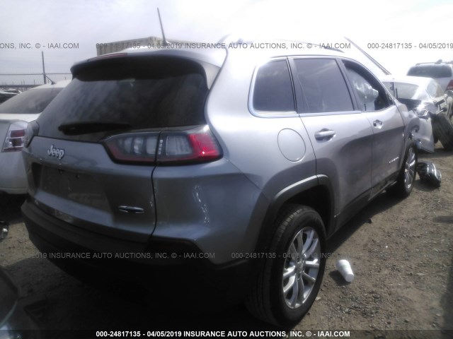 1C4PJLCB7KD223223 - 2019 JEEP CHEROKEE LATITUDE SILVER photo 4