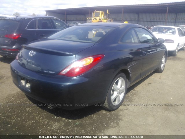 4T1CA30P04U023300 - 2004 TOYOTA CAMRY SOLARA SE/SLE BLUE photo 4