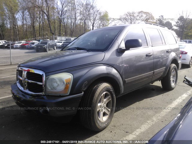 1D4HB48N54F104719 - 2004 DODGE DURANGO SLT GRAY photo 2