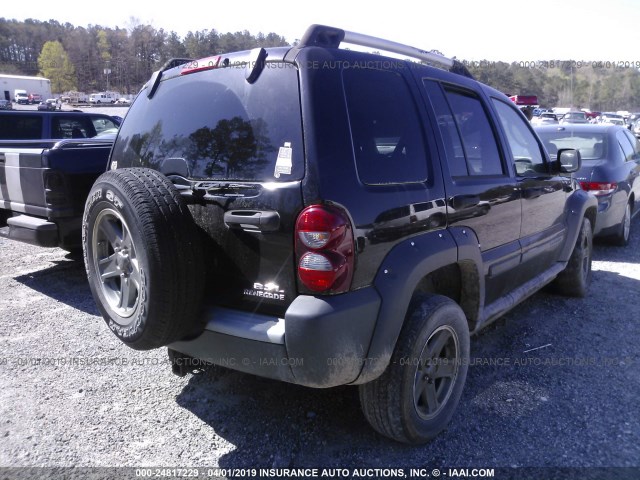 1J8GK38K35W679291 - 2005 JEEP LIBERTY RENEGADE BLACK photo 4