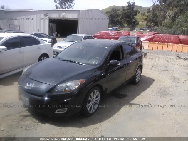 JM1BL1S65A1163343 - 2010 MAZDA 3 S BLACK photo 2