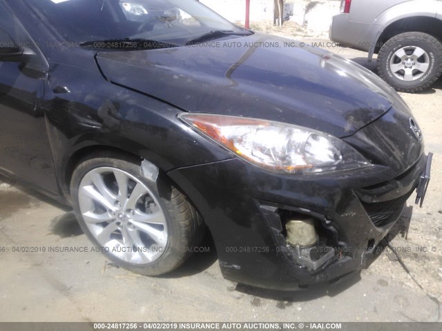 JM1BL1S65A1163343 - 2010 MAZDA 3 S BLACK photo 6