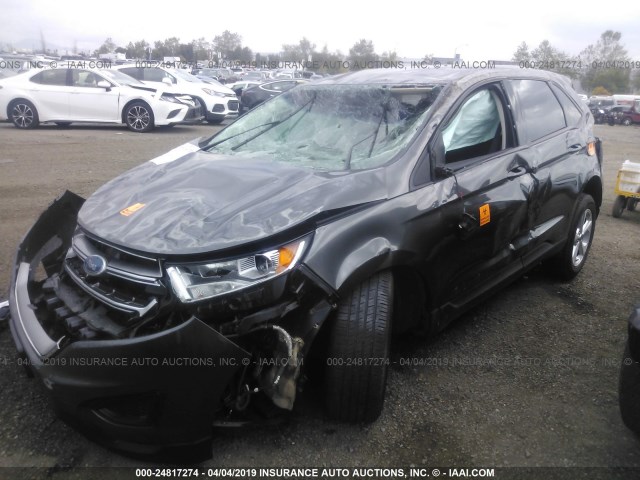 2FMTK3G92FBB92778 - 2015 FORD EDGE SE GRAY photo 2