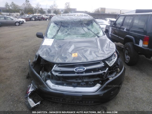 2FMTK3G92FBB92778 - 2015 FORD EDGE SE GRAY photo 6