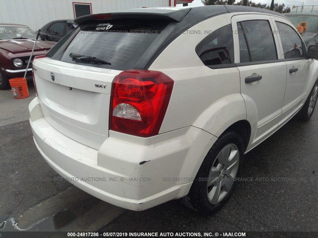 1B3HB48B57D519656 - 2007 DODGE CALIBER SXT WHITE photo 6