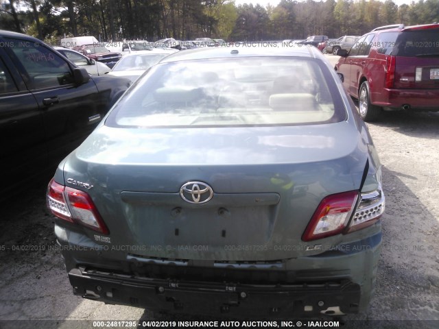 4T1BF3EK9AU535854 - 2010 TOYOTA CAMRY SE/LE/XLE BLUE photo 6