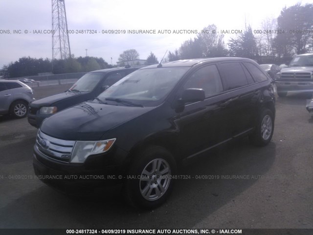 2FMDK36C37BB13850 - 2007 FORD EDGE SE BLACK photo 2