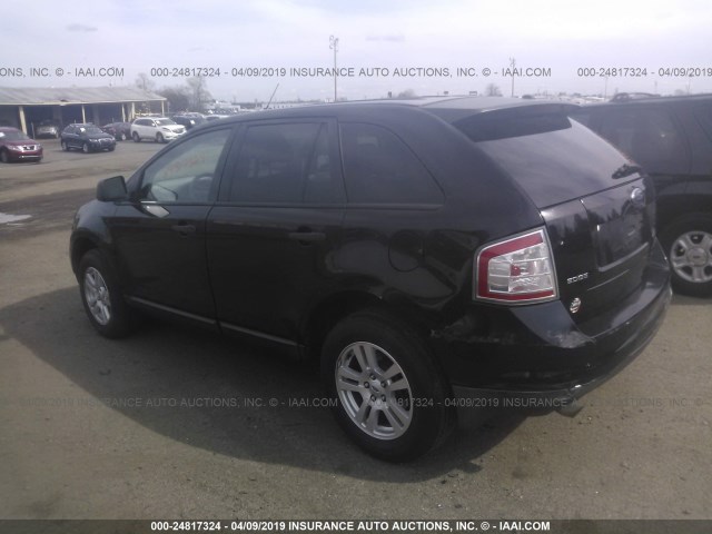 2FMDK36C37BB13850 - 2007 FORD EDGE SE BLACK photo 3