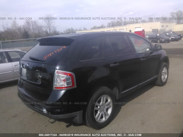 2FMDK36C37BB13850 - 2007 FORD EDGE SE BLACK photo 4