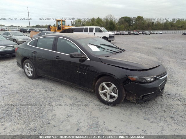 1G1ZC5ST6HF219646 - 2017 CHEVROLET MALIBU LS BLACK photo 1